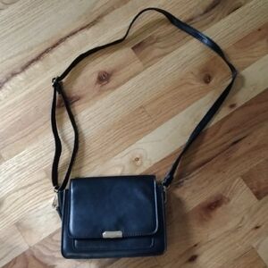 Black Leather Crossbody Bag